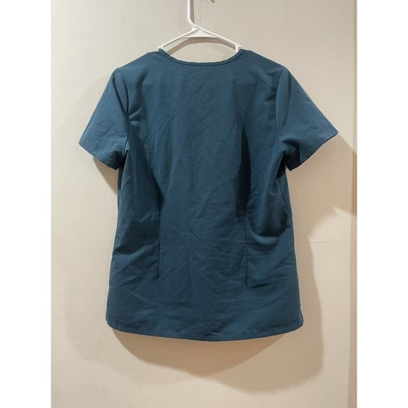 Figs Womens Size Med Teal Stretch Casma V Neck Short Sleeve Scrub Top‎ - Picture 2 of 6